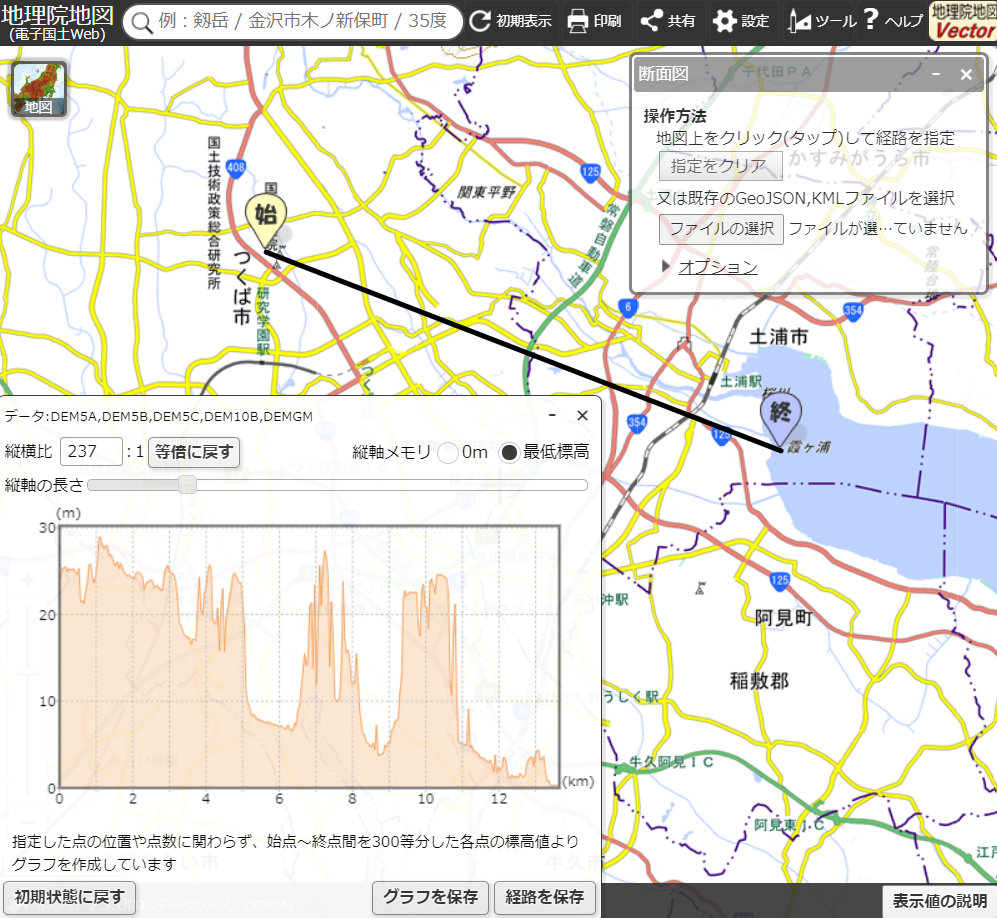 地理院地図を使ってみた カミノブログ